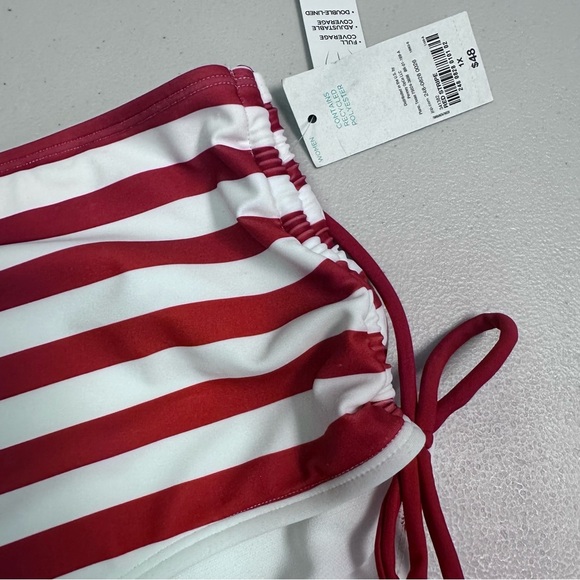 Oasis Red and White Nautical Bikini Brief - Picture 2 of 6